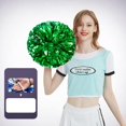 thumbnail image 2 of Clearance! Hmlai Two Cheerleading Pom Poms, 2 Pcs 12 Inch Cheerleading Metal Foil and Plastic Rings for Cheer Sports Kids Adults Team Spirit Cheer Party Balloon Clearance Sale, 2 of 6