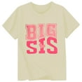 thumbnail image 3 of NAFUU Little Girls T Shirts Big Sister Shirt Baby Girl Letter Print Round Neck Short Sleeved T Shirt Tops Trendy Summer Tees 1-2 Years, 3 of 3