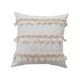 thumbnail image 2 of Funda de cojín decorativa beige con borlas | Funda de cojín cuadrada de poliéster de 45 x 45 cm para sofá, silla, cama o coche | Sin relleno | Cierre de cremallera fácil para decoración del hogar, 2 of 6