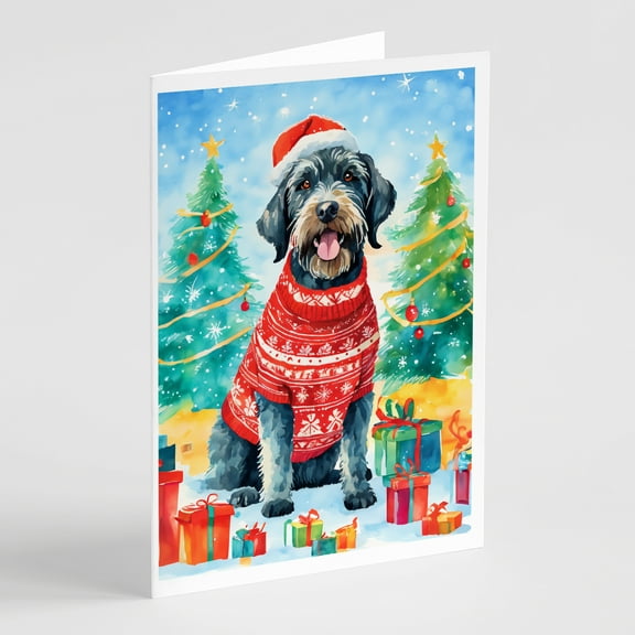 German Wirehaired Pointer Christmas Greeting Cards Pack of 8 7 in x 5 in