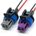 thumbnail image 2 of FYBTO Delphi 2Pin GM LS ECT Car Waterproof Sensor Plug Wiring Harness Electronic Connector 15449028 15449027 Compatible with F~rd Che~rlet Opel Connector(Color:2pin Purple)-0625, 2 of 3
