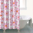 thumbnail image 6 of 72x72 Inch Fabric Shower Curtain Waterproof Polyester, Daisy Floral Print, 6 of 6