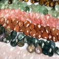 thumbnail image 4 of HOOUN Natural Gemstone Water Drop Shape Faceted Crystal Loose Beads for Jewelry Making-Crazy Agate-13x18x6mm, 4 of 8