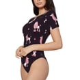 thumbnail image 2 of The Xecao Poodle Dog Women's Crew Neck Body Suit, a short-sleeved bodysuit and basic swimsuit, both comfort and style for dating and daily life, 2 of 9
