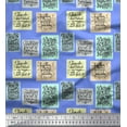 thumbnail image 1 of Soimoi Blue Modal Satin Fabric Motivational Quotes Text Fabric Prints By Yard 42 Inch Wide, 1 of 5