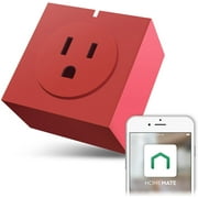 ZettaGuard S31 Wi-Fi Smart Socket Outlet US Plug with Energy Meter, Turn ON/OFF Electronics from Anywhere (HomeMate) (Red)
