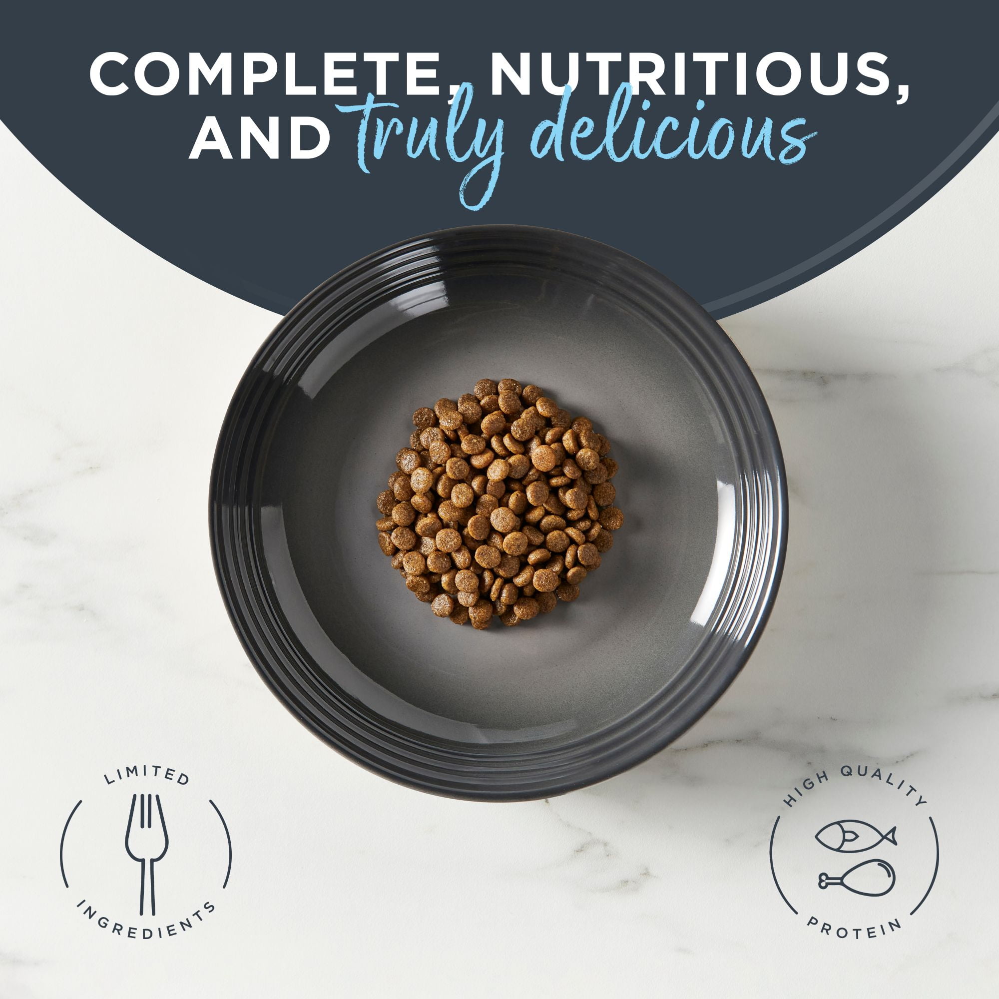 Reveal Pet Food Natural Dry Cat Food, Complete & Balanced Grain Free, Whitefish Flavor, 3lb Bag