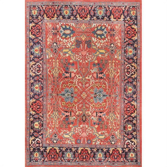 Pasargad Home Azerbaijan Collection Hand-Knotted Wool Area Rug  5' 6" X 7' 6"