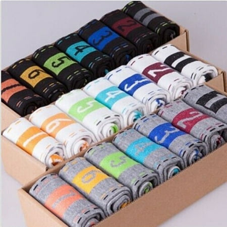 

7 Pairs Men\ s Casual Cotton 7 Days 1 Week Comfortable Daily Ankle Socks Gift