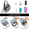 thumbnail image 5 of FORMRS Crossbody Bag for Women Quilted Travel Shoulder Cell Phone Purse with Chain Strap Handbag, Blue Snowflake, 5 of 7