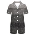 thumbnail image 5 of Qiopertar Liquidation à Moins de 5$ Blouse Décontractée Imprimée Col Rabattu Manches Courtes Mode Short Ensemble Pyjama Grandes Économies de Vacances!, 5 of 5