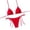Red, variant on Women's 2 Piece Swimsuit Metal Heart Halter String Bikini Adjustable Bathing Suit