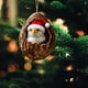 thumbnail image 4 of Adornos navideños de animales del bosque, acrílicos, colgantes de 3.1 pulgadas con cordón resistente | Bonita decoración de árbol de vida silvestre para coronas navideñas y regalos., 4 of 6