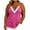 Hot Pink, variant on Women's Lace V-Neck Cami Top Crisscross Spaghetti Strap Tank Casual Plus Size Blouse for Summer and Daily Outdoor (Hot Pink,XXL)