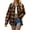Coffee Color, variant on Womens Button Down Flannel Shirts Long Sleeve Plaid Shackets Business Casual Blouse Top Pink M