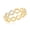 Gold Plated, variant on Everlasting Infinity Design Alternating Polished and Simulated Diamond CZ Ring 14K Gold Plated Sterling Silver Jewelry for Women or Teens-size 9