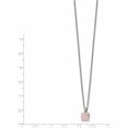 thumbnail image 2 of Stainless Steel Polished With Rose Quartz Square 16In 2In Ext. Necklace (16 X 1.6) Made In China -Jewelry By Sweet Pea, 2 of 5