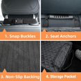 thumbnail image 3 of Funda antideslizante para asiento de coche para perros, negra, parte trasera de goma resistente a los arañazos con funda protectora para mascotas, se adapta a la mayoría de camiones, furgonetas y SUV. Rojo Verde, 3 of 5
