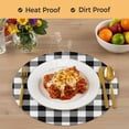 thumbnail image 4 of Black White Plaid Round 13 Inch Placemats Set of 4, Farmhouse Modern Art Checkered HeatResistant Non Slip Place Mats for Dining Table, Wipeable Braided Kitchen Table Mats for Housewarming, 4 of 9