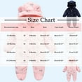 thumbnail image 3 of fnnxnal Baby Hooded Footed Jumpsuit - 0 Months Newborn, Navy, Warm 100% Polyester with Full Zipper & Teddy Bear Print for Fall/Winter, 3 of 3