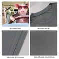 thumbnail image 4 of Coolnut Men's T Shirt Odor Protection Short, Pig In Sunglasses Carries In A Car Mens Short Sleeve Tees, Grey Crew-Neck Casual Tee Shirts, M, 4 of 6