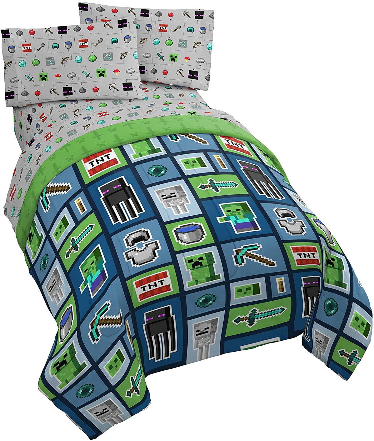 Minecraft Survive Twin 3 Piece Sheet Set by Mojang Super Soft for sale online 