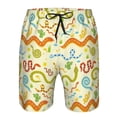 thumbnail image 4 of Kdxio Cartoon Snake8 Pattern Mens Casual Shorts - Drawstring Summer Beach Sports Shorts for Men, 4 of 9