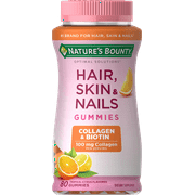 Nature's Bounty Optimal Solutions Hair, Skin & Nail Vitamin Gummies with Collagen & Biotin, 80 Ct