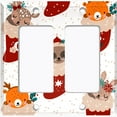 thumbnail image 6 of Metal Light Switch Plate Cover Forest Animal Christmas Stockings XMS003, 6 of 13