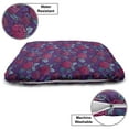 thumbnail image 3 of Vintage Pet Bed, Ink Hand-drawn Art Pattern with Chrysanthemums Grunge Weathered Look, Chew Resistant Pad for Dogs and Cats Cushion with Removable Cover, 24" x 39", Purple Pink, by Ambesonne, 3 of 4
