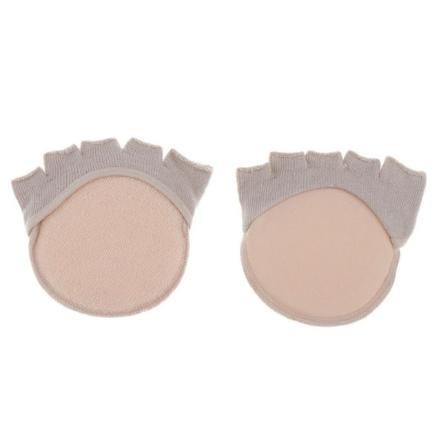 1 Par de Calcetines Punta Abierta para Mujer - Desnudo, 9.5x9cm Sunnimix Calcetines de cinco pies con medio dedo