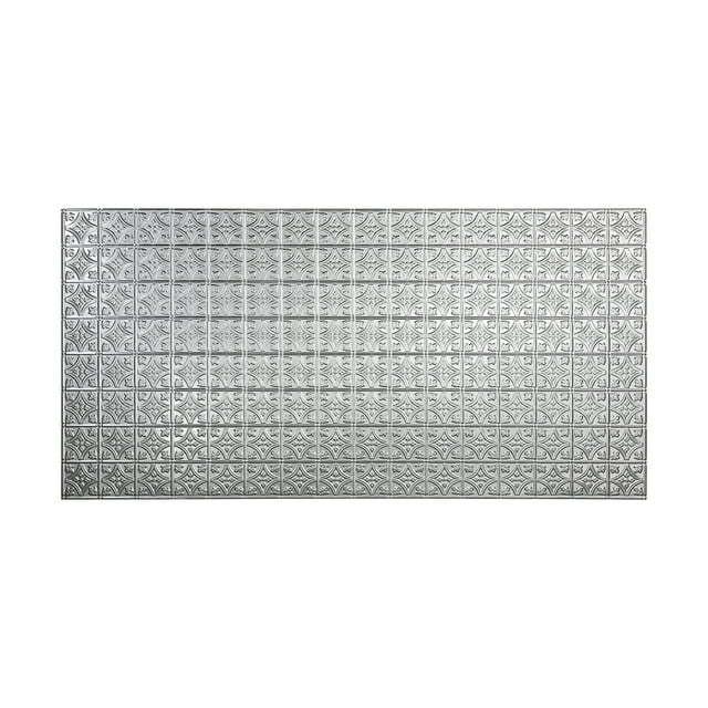 Fasade - Traditional 1 Brushed Aluminum Decorative Wall Panel - Fast and Easy Installation (4' X 8' Panel)