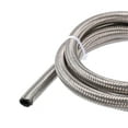 thumbnail image 6 of Unique Bargains 5ft 6AN Fuel Hose AN6 Universal Car Braided Stainless Steel CPE Oil Fuel Gas Line Hose Silver Tone, 6 of 7
