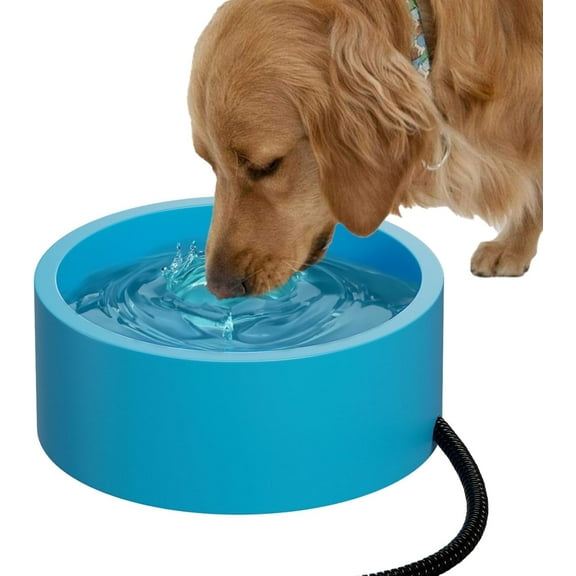 UpgradedHeated Water Bowl for Dog & Cat, Outdoor Heated Dog Bowl with Chew Resistant Power Cord, Waterproof Heated Pet Bowl Smart Thermal-Dish in Winter for Dog Cat Chicken Duck, 108 OZ 30 Watts