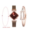 thumbnail image 2 of Up to 65% Off Ladies Diamond Watch Bracelet Fashion Personality Fashion Combination Set Necklace Rings Earring Jewelry on Clearance, 2 of 2