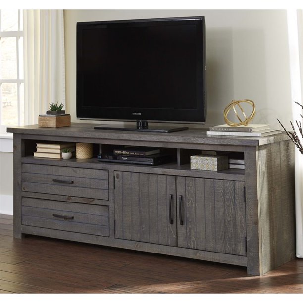 Progressive Nest 74" TV Stand in Distressed Dark Gray