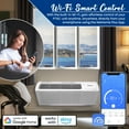 thumbnail image 4 of Klimaire 15,000 BTU PTAC Heat Pump A/C R-32 Wi-Fi Enabled with 3.5kW Electric Heater, Remote, Sleeve, Grille, Drain Kit - 230V, 4 of 6