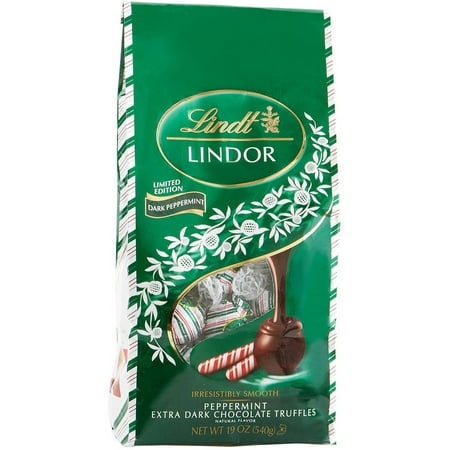 Lindor Peppermint Extra Dark Chocolate Truffles, 19