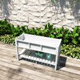thumbnail image 2 of Rectangular Double-Deck Garden Planter Box Raised Garden Bed for Outdoor White, 2 of 5