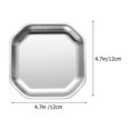 thumbnail image 3 of HLONK 2 Pcs Octagonal Dish Decorative Snack Small Plates Japanese Metal Tray Stainless, 3 of 6