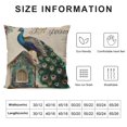 thumbnail image 5 of Orinice Peacock Graphic Decorative Throw Pillow Cover for Home Couch Living Room Sofa - Cotton Linen Pillow Case for Men Women Boys Girls - Pack of 1 12x12in, 5 of 5