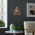 thumbnail image 4 of Modway Glimmer Modern Bell-Shaped Metal Pendant Light in Rose Gold, 4 of 5