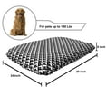 thumbnail image 2 of Abstract Pet Bed, Diagonally Designed Concentric Squares in Monochrome Modern Vibes, Chew Resistant Pad for Dogs and Cats Cushion with Removable Cover, 24" x 39", Dark Grey and White, by Ambesonne, 2 of 4