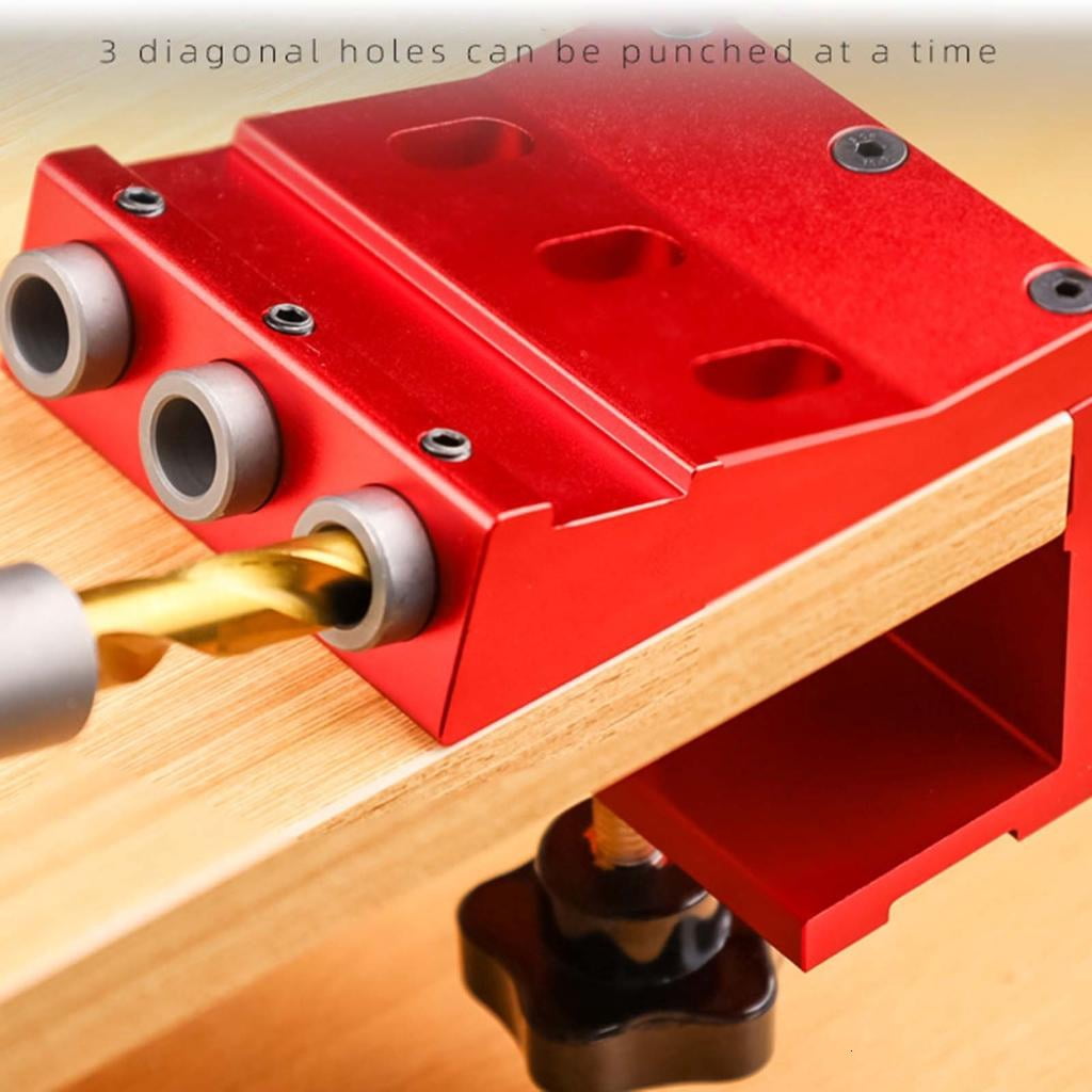 CEORPER Oblique Hole Locators Woodworking Positioners Drill Bit Pocket Hole Jig Set