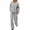 Grey, variant on Sweatsuits Women 2 Piece Outfit Jogger Set Sweatshirt Top and Loose Fit Wide Leg Pants Tracksuit Set Trouser Suit Casual Fitness Set Sports Suit Valentine's Day