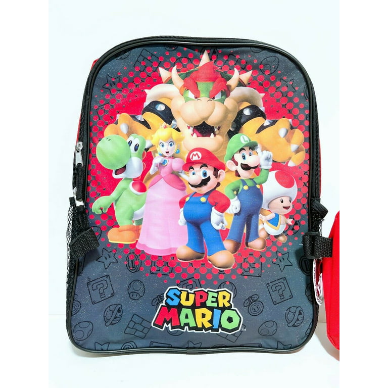 Super Mario Bros Brothers Boys School Backpack Lunch box BookBag Yoshi  Browser