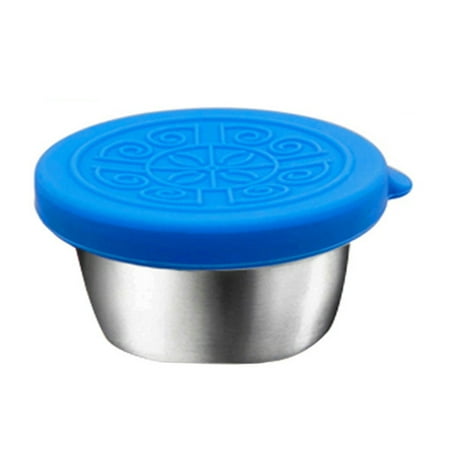 

Stainless Steel Condiment Container with Lid Dining Room Sauce Salad Box Holder