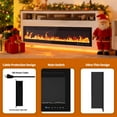 thumbnail image 4 of Lumiparty 88" Smart Electric Fireplace Wall Recessed and Wall Mounted with Adjustable Flame Color, WiFi Alexa Control, Remote, Adjustable Flames, 750W/1500W, 4 of 9