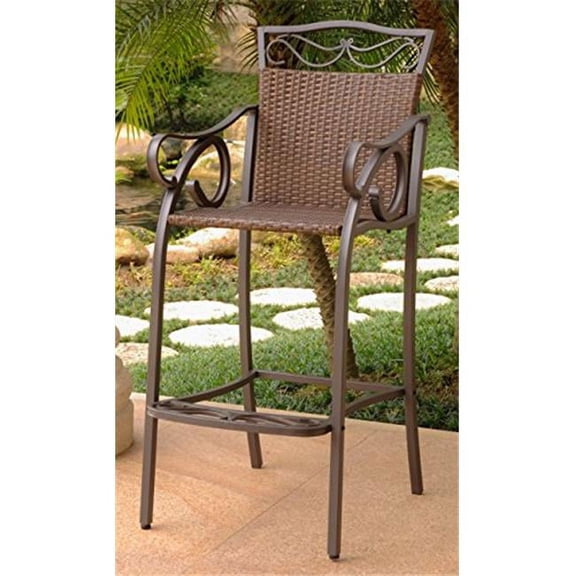 Set of 2 Valencia Resin Wicker/Steel Bar Bistro Chairs