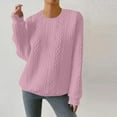 thumbnail image 5 of Buigttklop Women'S Casual Sweaters Long Sleeve Sweaters Soft Loose Fit Cable Knit Pullover Crewneck Tunic Sweater Tops,S-2Xl, 5 of 6